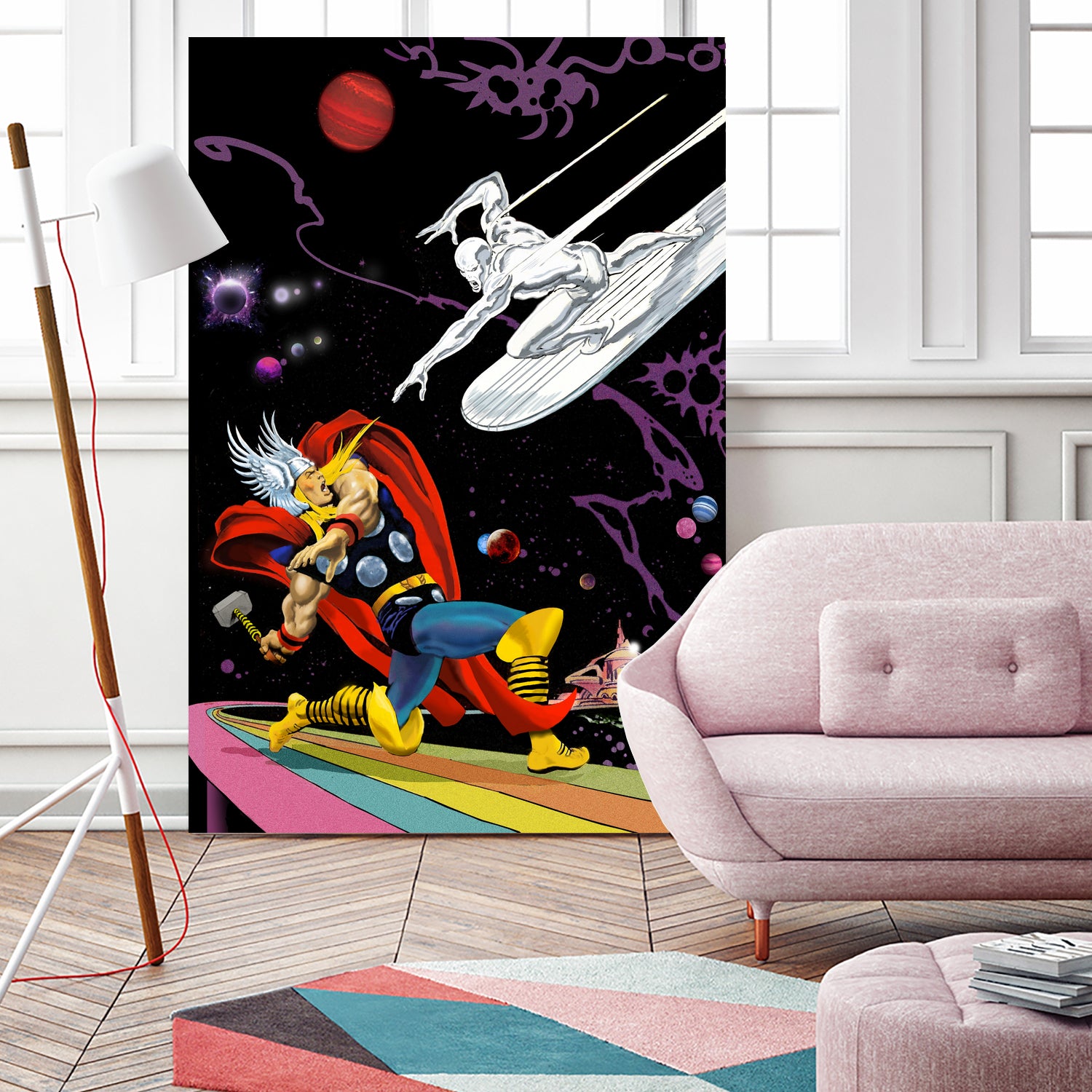 Marvel: Thor vs The Silver Surfer by Dan Avenell on GIANT ART - black digital painting