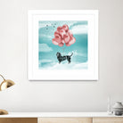 Dachshund Drift by Vin Zzep on GIANT ART - white digital drawing