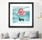 Dachshund Drift by Vin Zzep on GIANT ART - white digital drawing