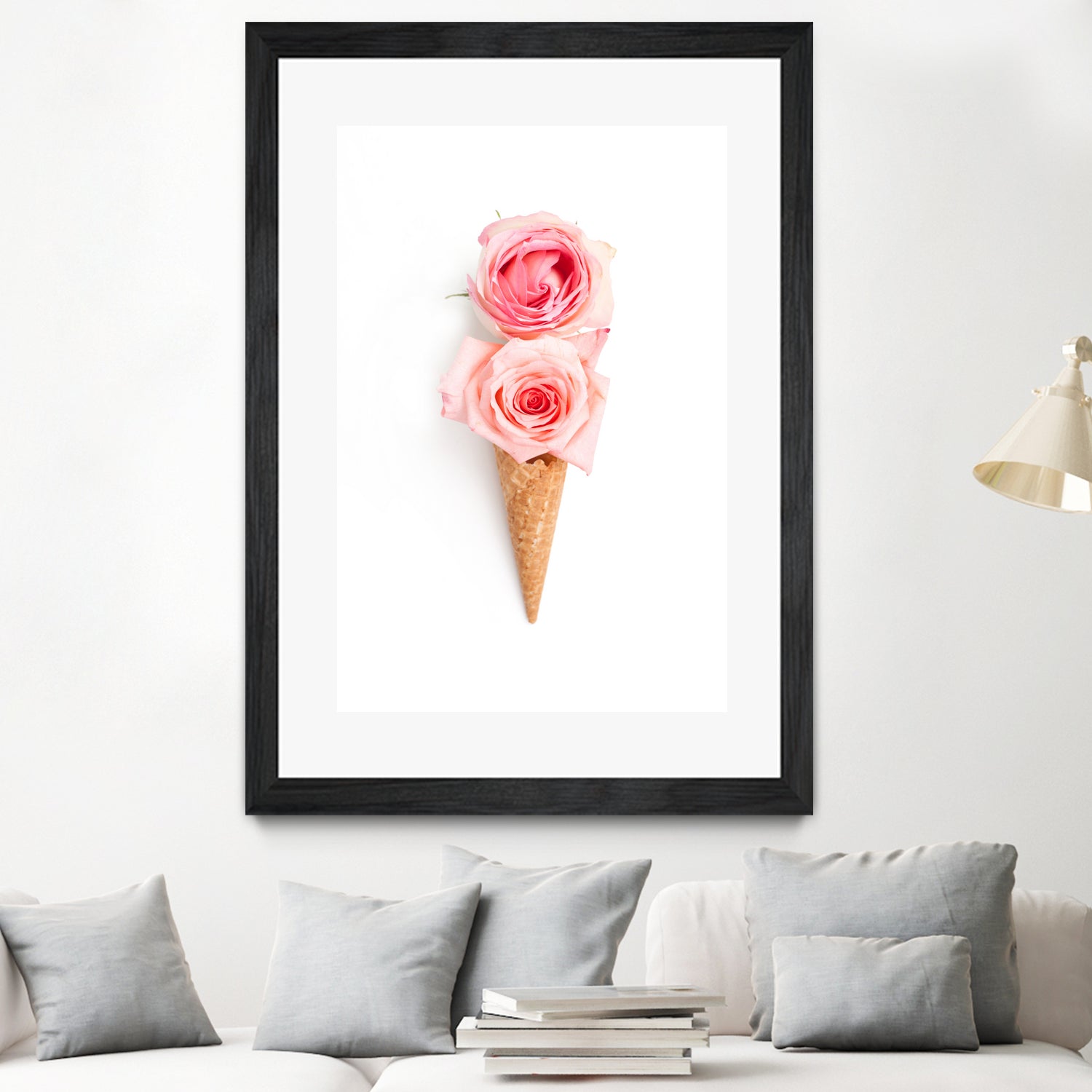 Two scoops by Olivia Lorot on GIANT ART - pink photo illustration