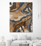 Earthy Marble Agate Silver Glitter Glam #1 (Faux Glitter) by Anita & Bella Jantz on GIANT ART - brown digital painting