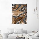 Earthy Marble Agate Silver Glitter Glam #1 (Faux Glitter) by Anita & Bella Jantz on GIANT ART - brown digital painting