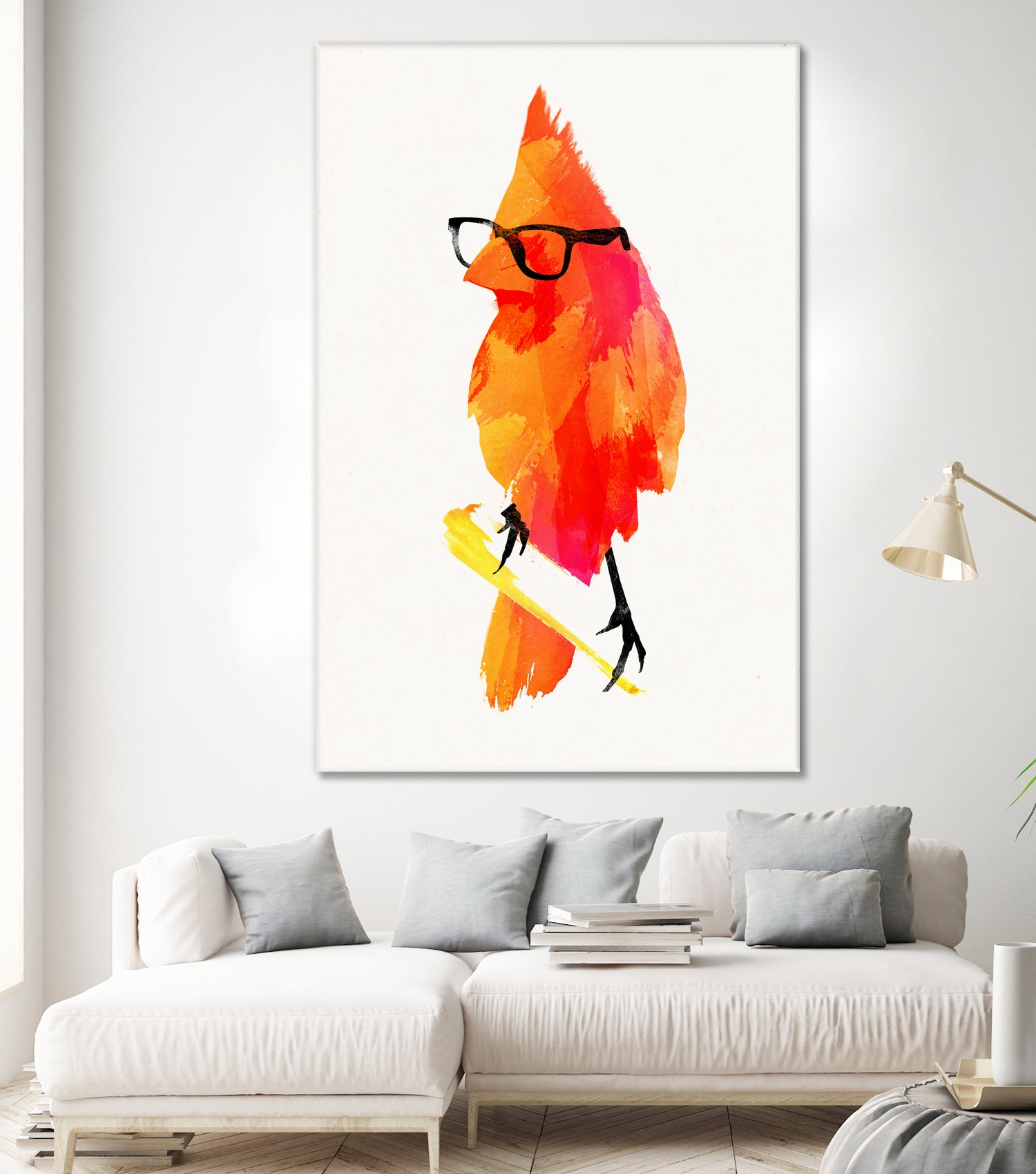 Punk bird by Robert Farkas on GIANT ART - red digital painting