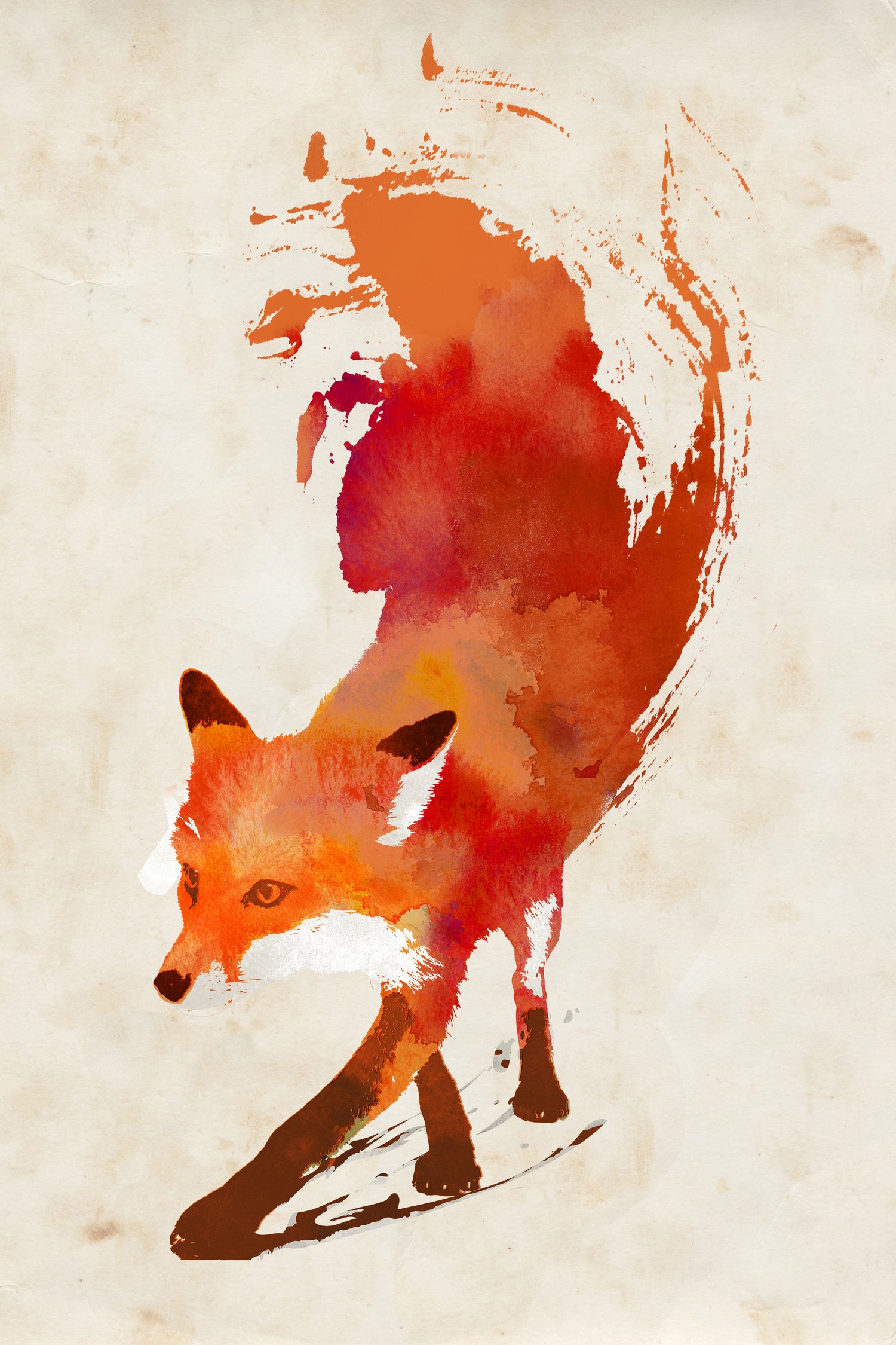 Vulpes Vulpes by Robert Farkas on GIANT ART - red digital painting