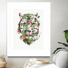 Tropical Tiger by Robert Farkas on GIANT ART - green digital drawing