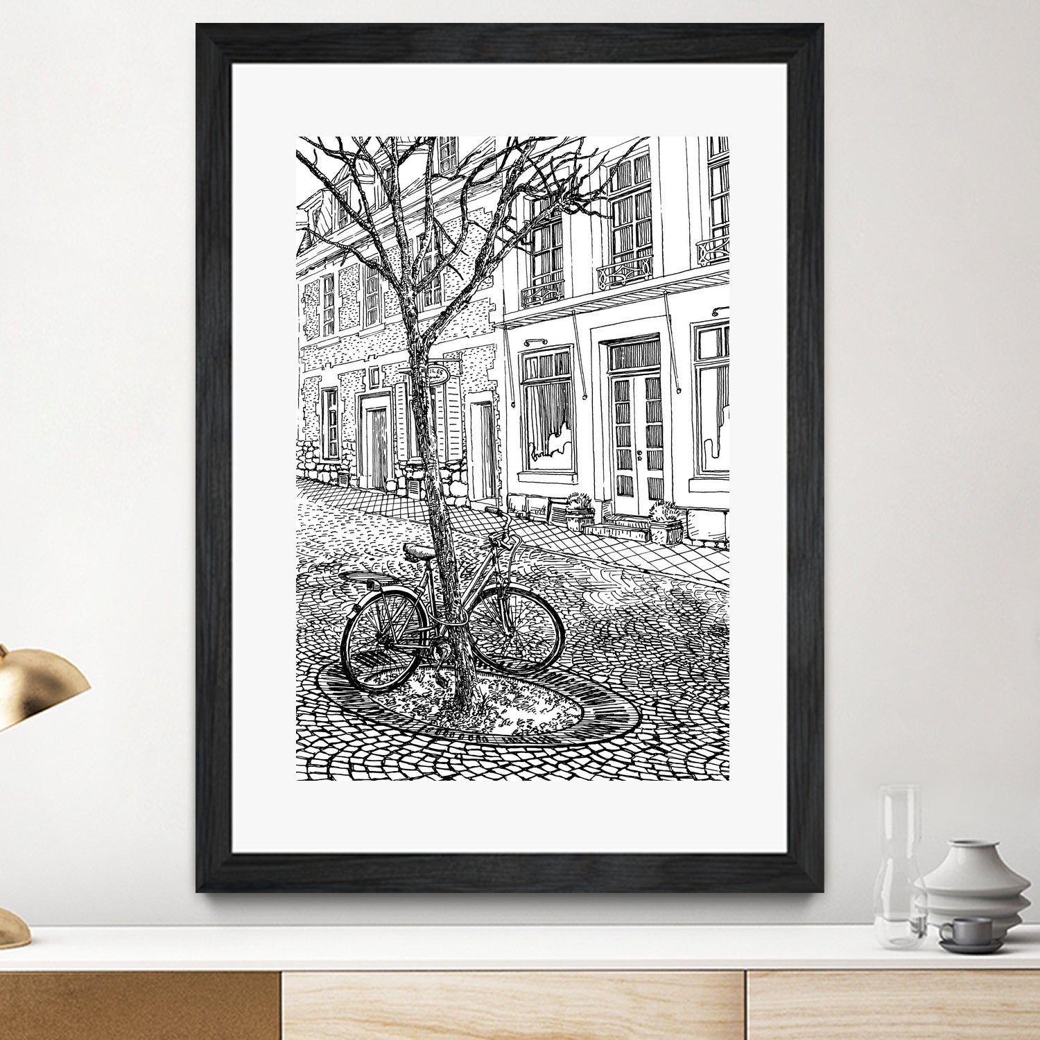 Aachen Bike by Evgenii Sarychev on GIANT ART - black photo illustration