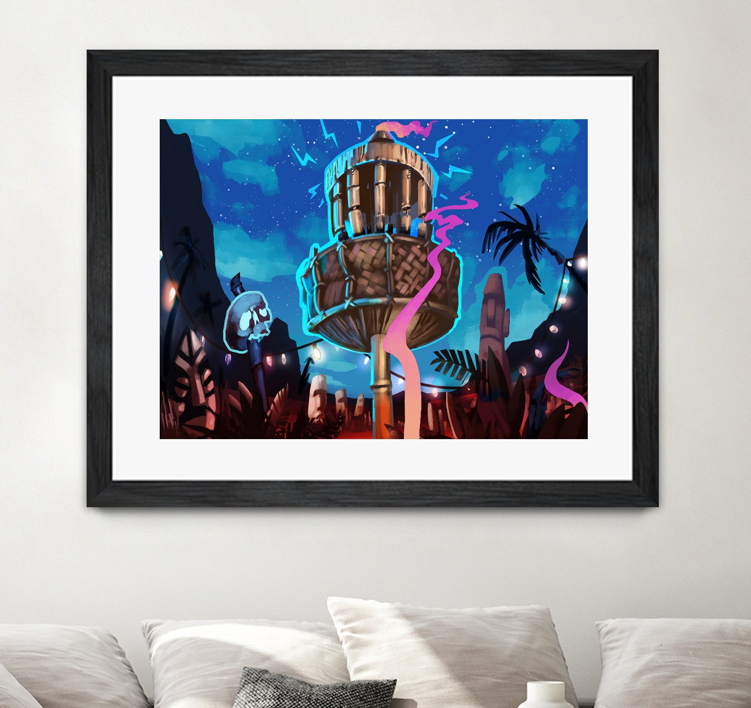 Tiki Golf by Mike Inscho on GIANT ART - blue digital painting