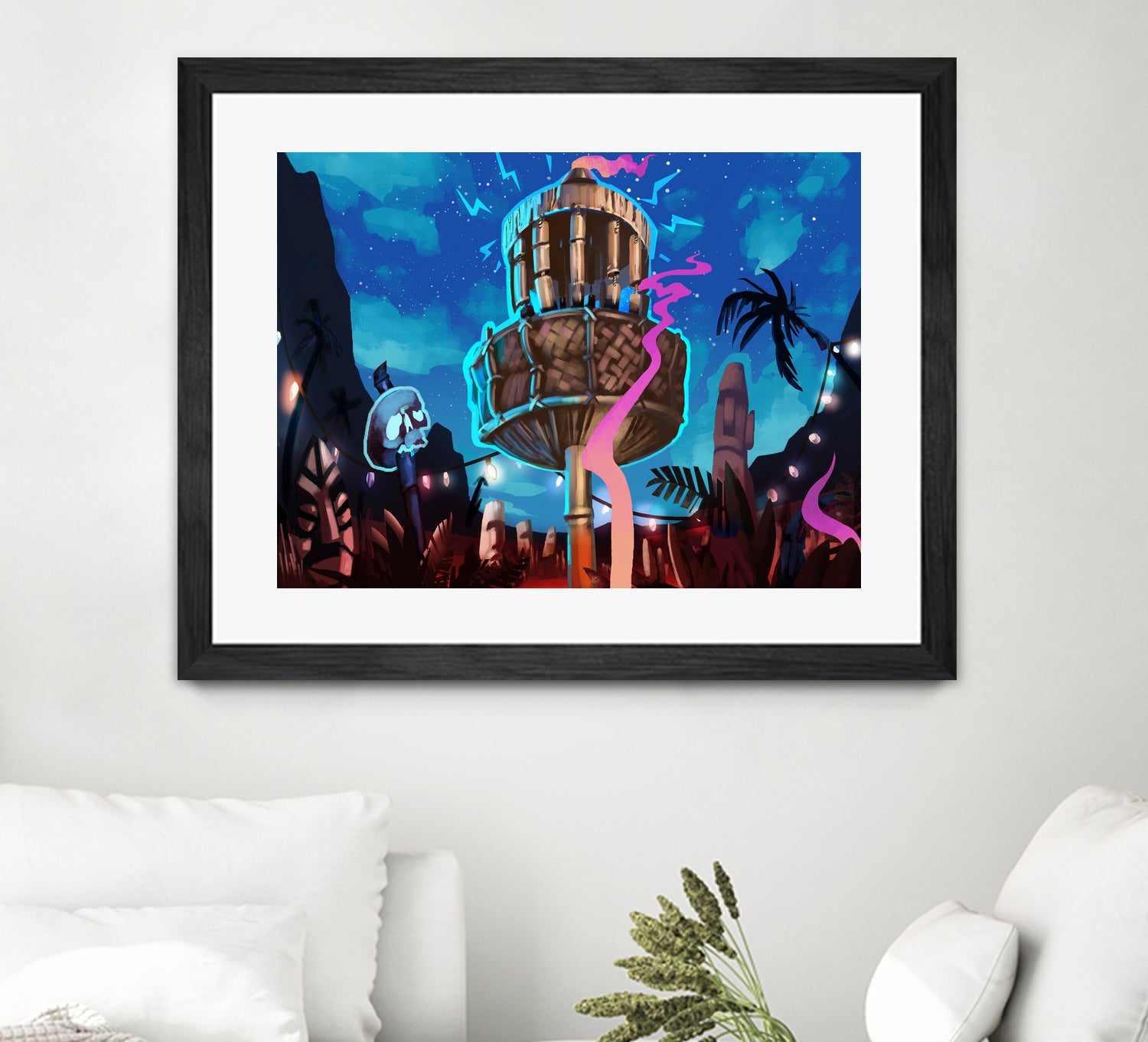 Tiki Golf by Mike Inscho on GIANT ART - blue digital painting