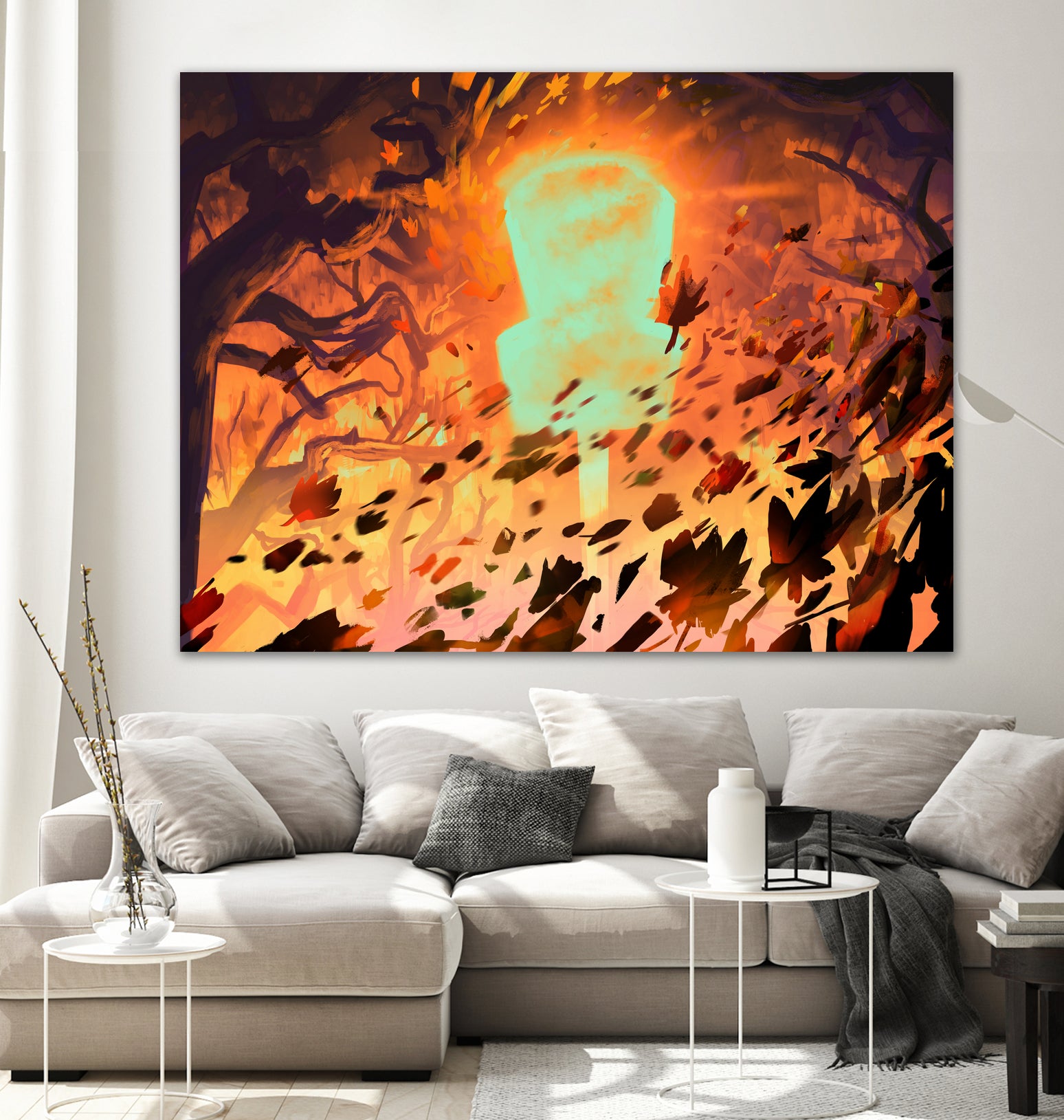 Foliage Storm by Mike Inscho on GIANT ART - orange digital painting