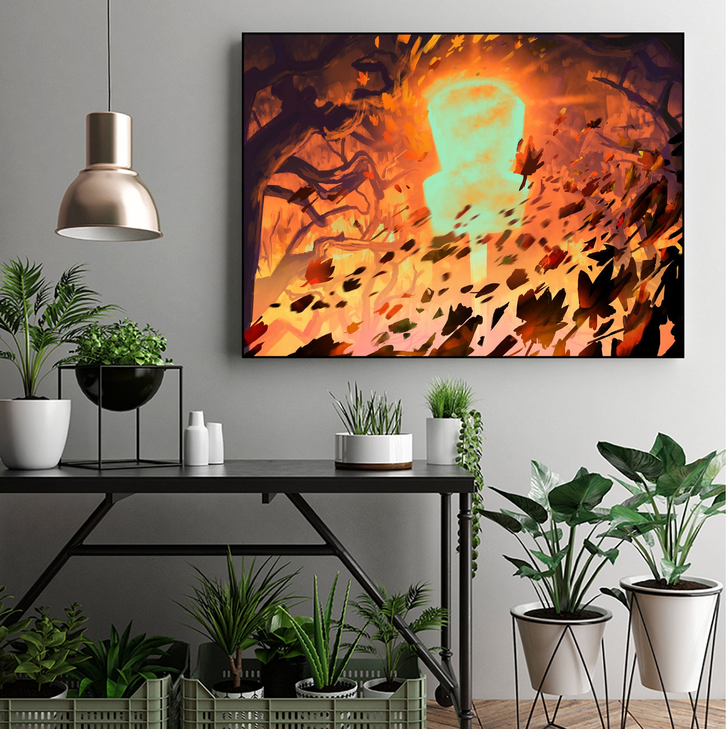 Foliage Storm by Mike Inscho on GIANT ART - orange digital painting