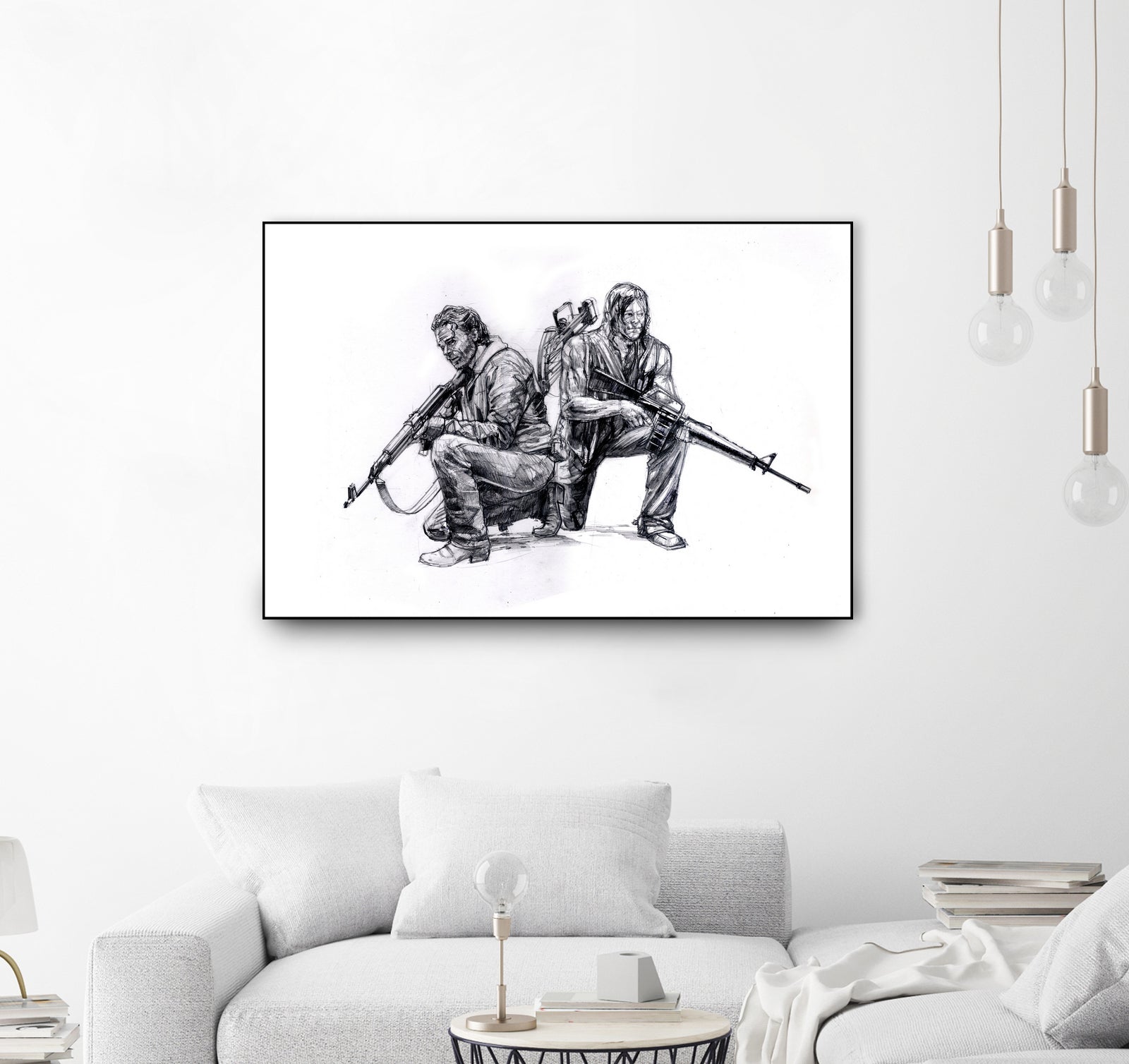 Walking dead by Maurice Pierse on GIANT ART - white digital drawing