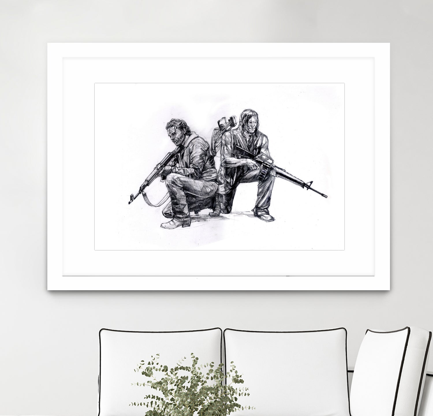 Walking dead by Maurice Pierse on GIANT ART - white digital drawing