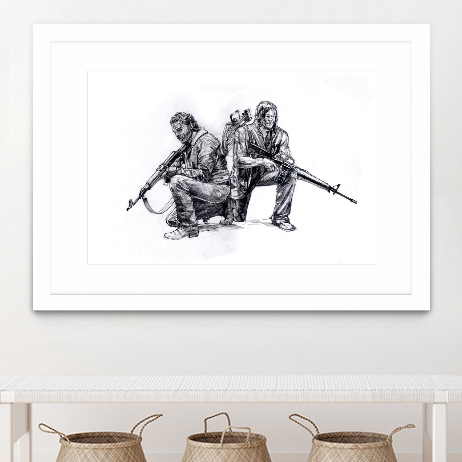 Walking dead by Maurice Pierse on GIANT ART - white digital drawing