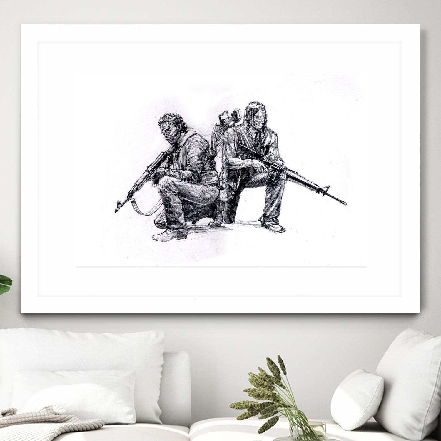 Walking dead by Maurice Pierse on GIANT ART - white digital drawing