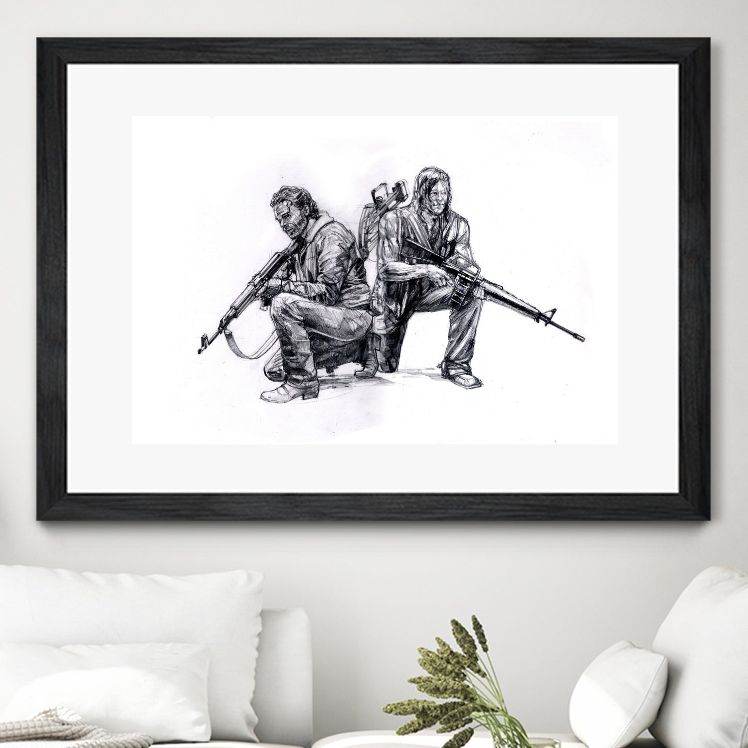 Walking dead by Maurice Pierse on GIANT ART - white digital drawing