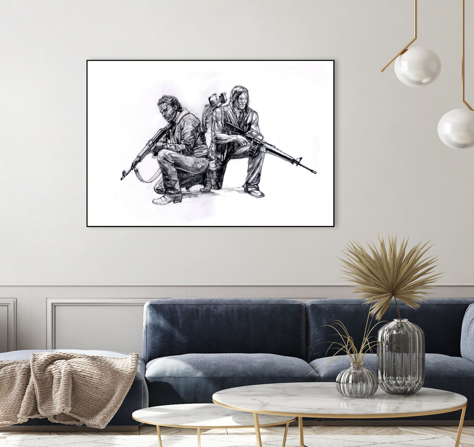 Walking dead by Maurice Pierse on GIANT ART - white digital drawing