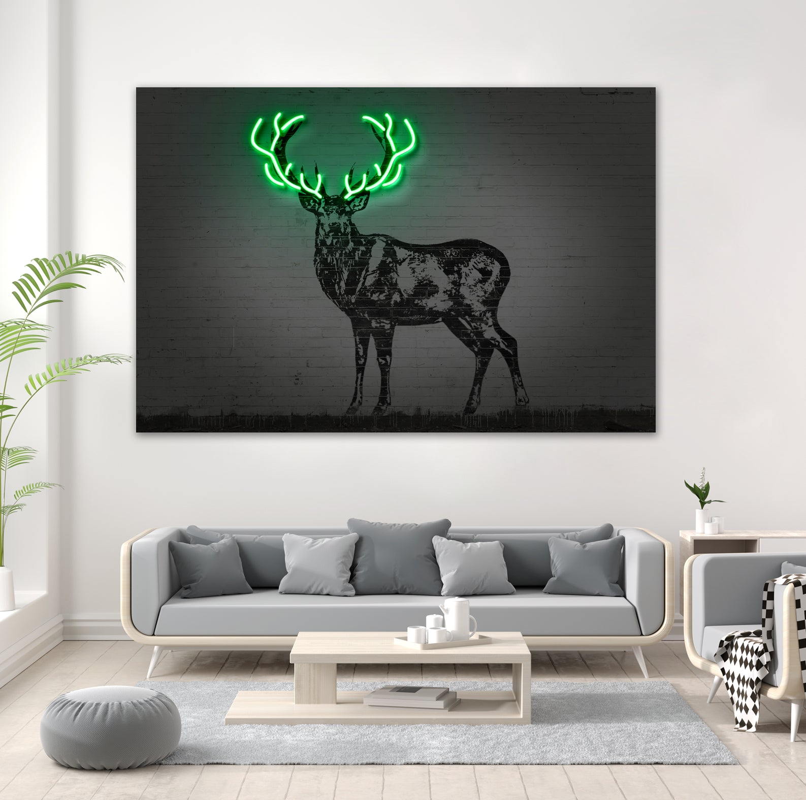 Deer by Octavian Mihai Mielu on GIANT ART - green digital drawing