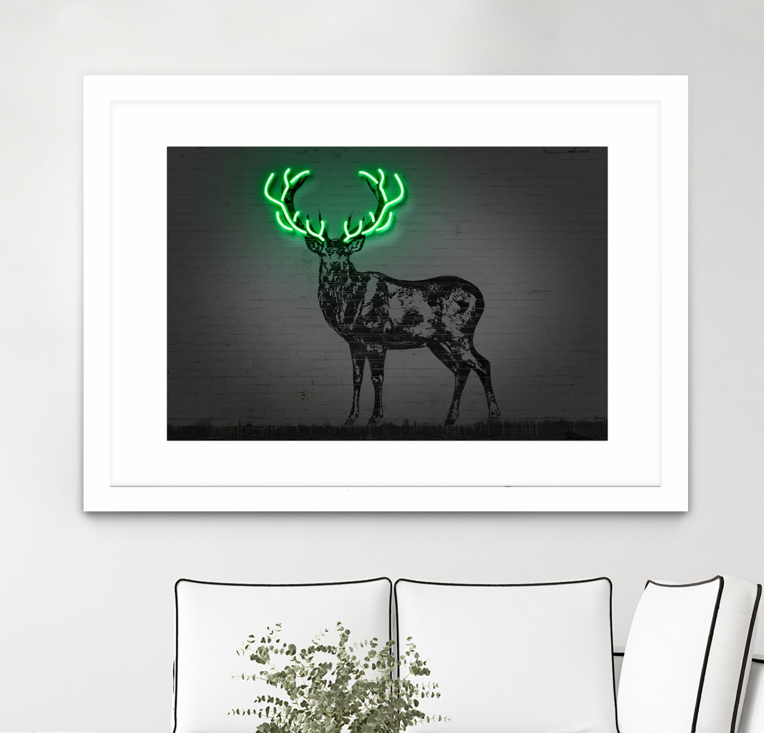 Deer by Octavian Mihai Mielu on GIANT ART - green digital drawing