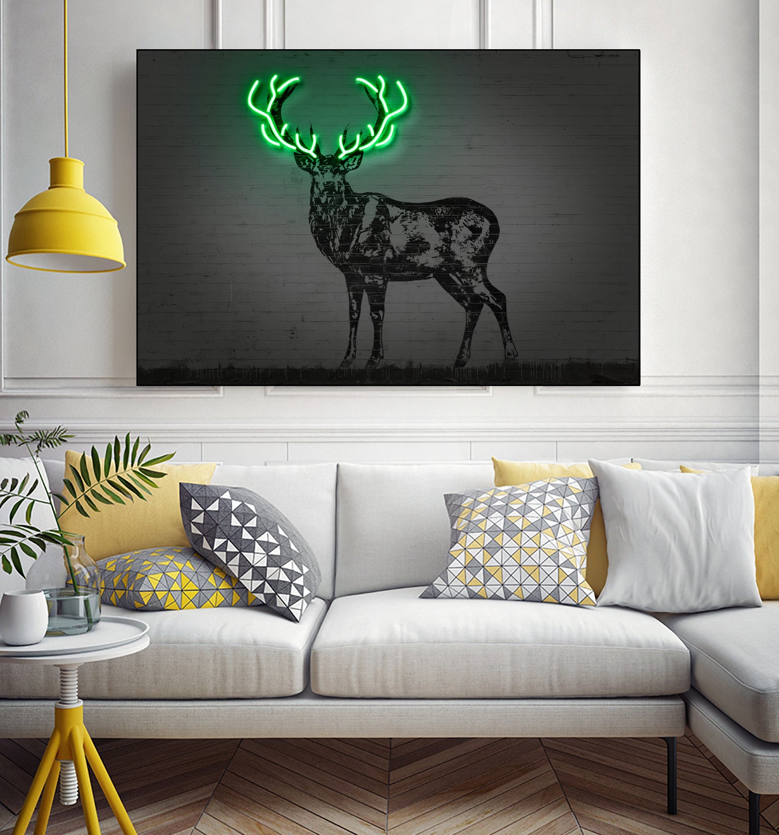 Deer by Octavian Mihai Mielu on GIANT ART - green digital drawing