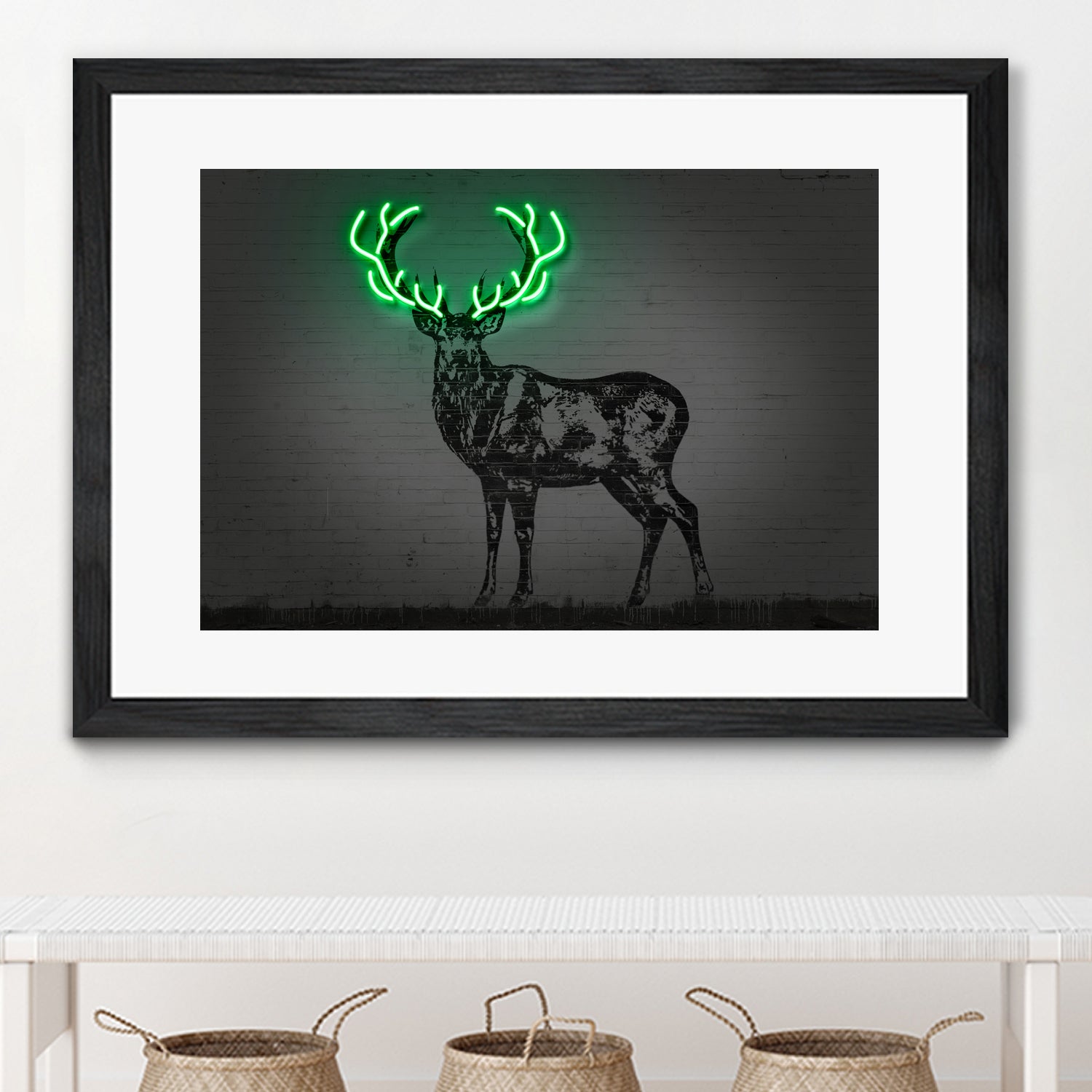 Deer by Octavian Mihai Mielu on GIANT ART - green digital drawing