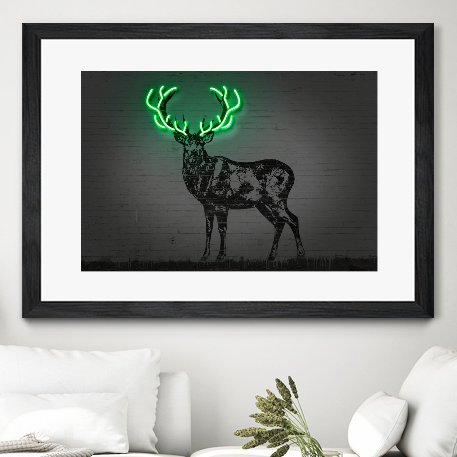 Deer by Octavian Mihai Mielu on GIANT ART - green digital drawing