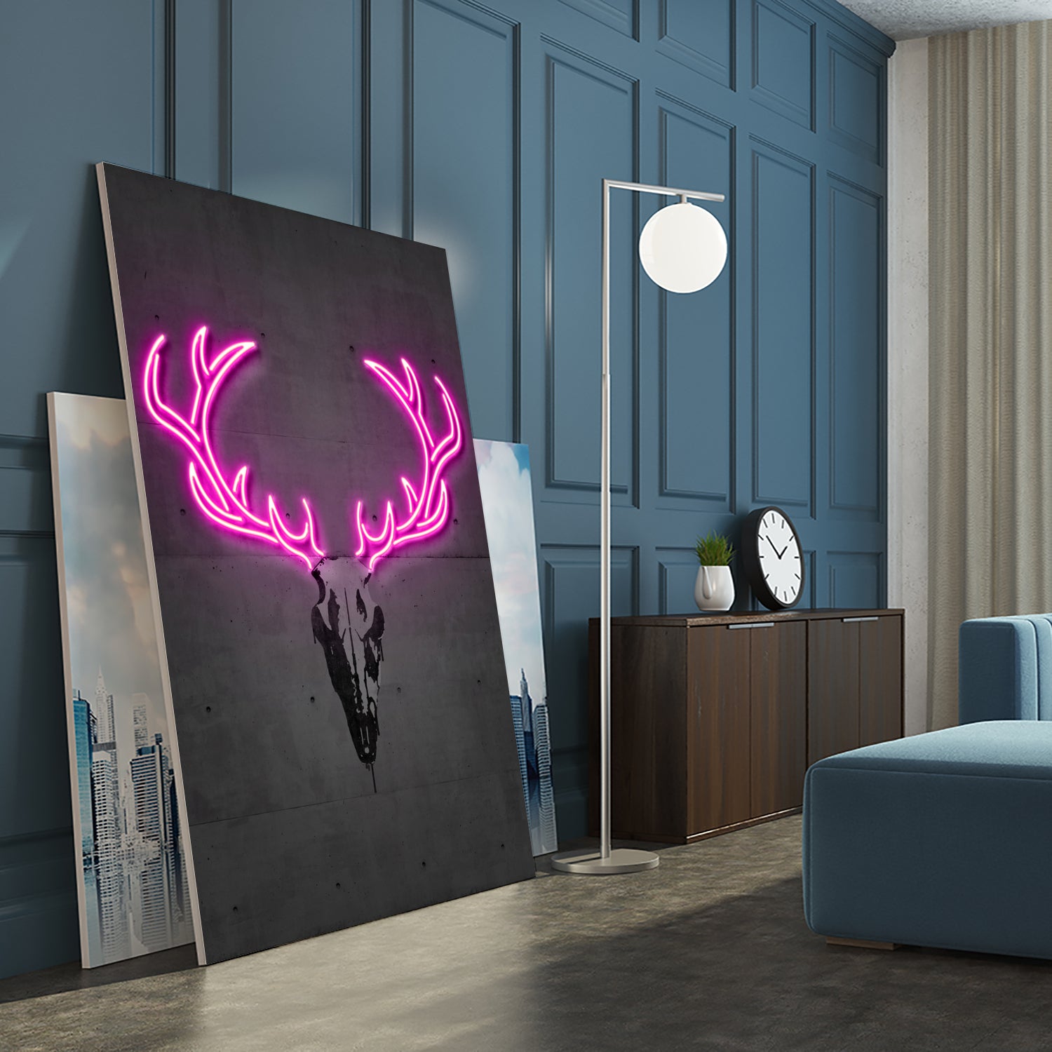 Deer skull by Octavian Mihai Mielu on GIANT ART - pink digital drawing