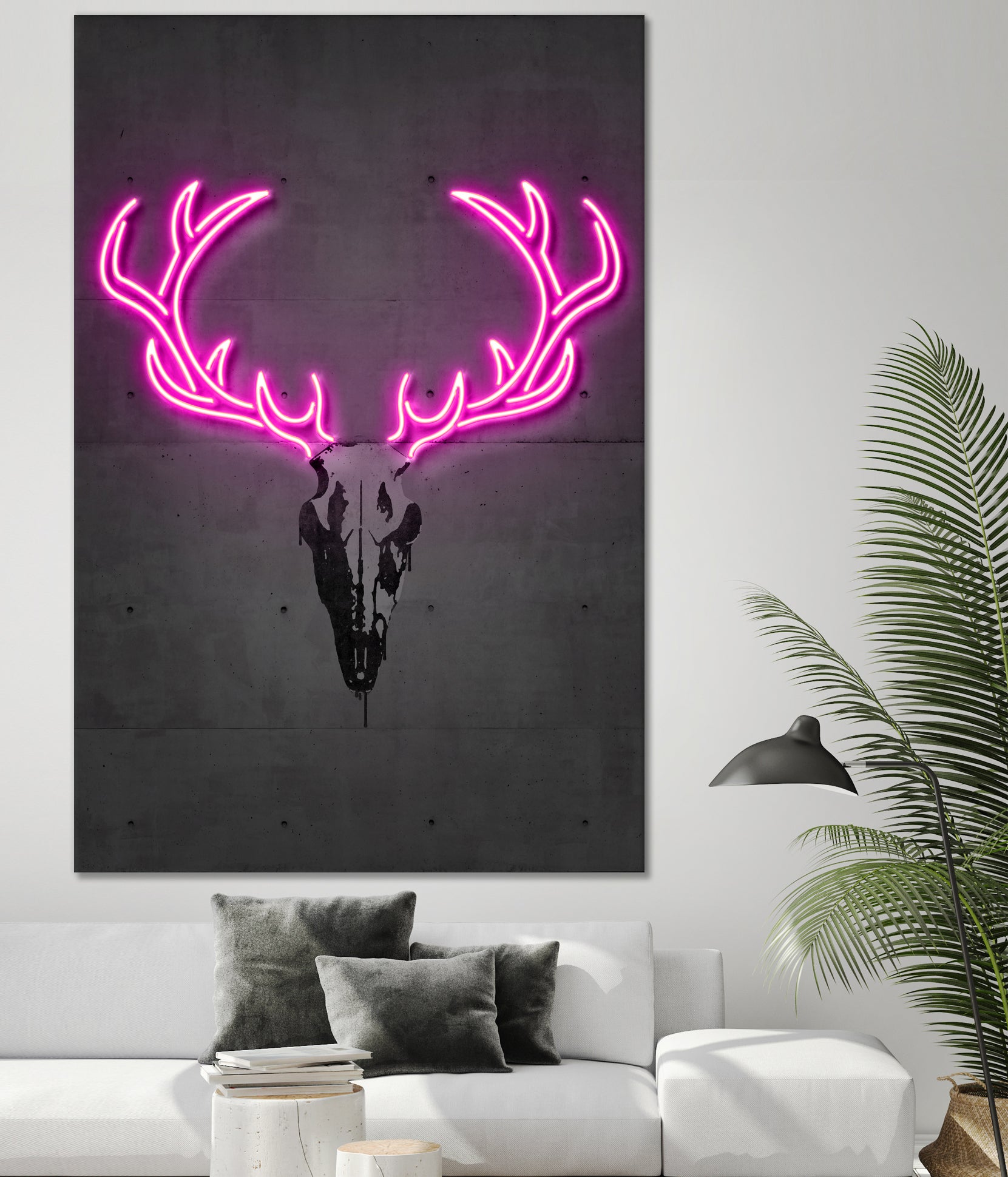 Deer skull by Octavian Mihai Mielu on GIANT ART - pink digital drawing