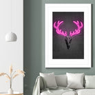 Deer skull by Octavian Mihai Mielu on GIANT ART - pink digital drawing