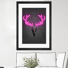 Deer skull by Octavian Mihai Mielu on GIANT ART - pink digital drawing