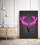 Deer skull by Octavian Mihai Mielu on GIANT ART - pink digital drawing