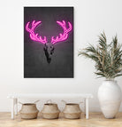 Deer skull by Octavian Mihai Mielu on GIANT ART - pink digital drawing