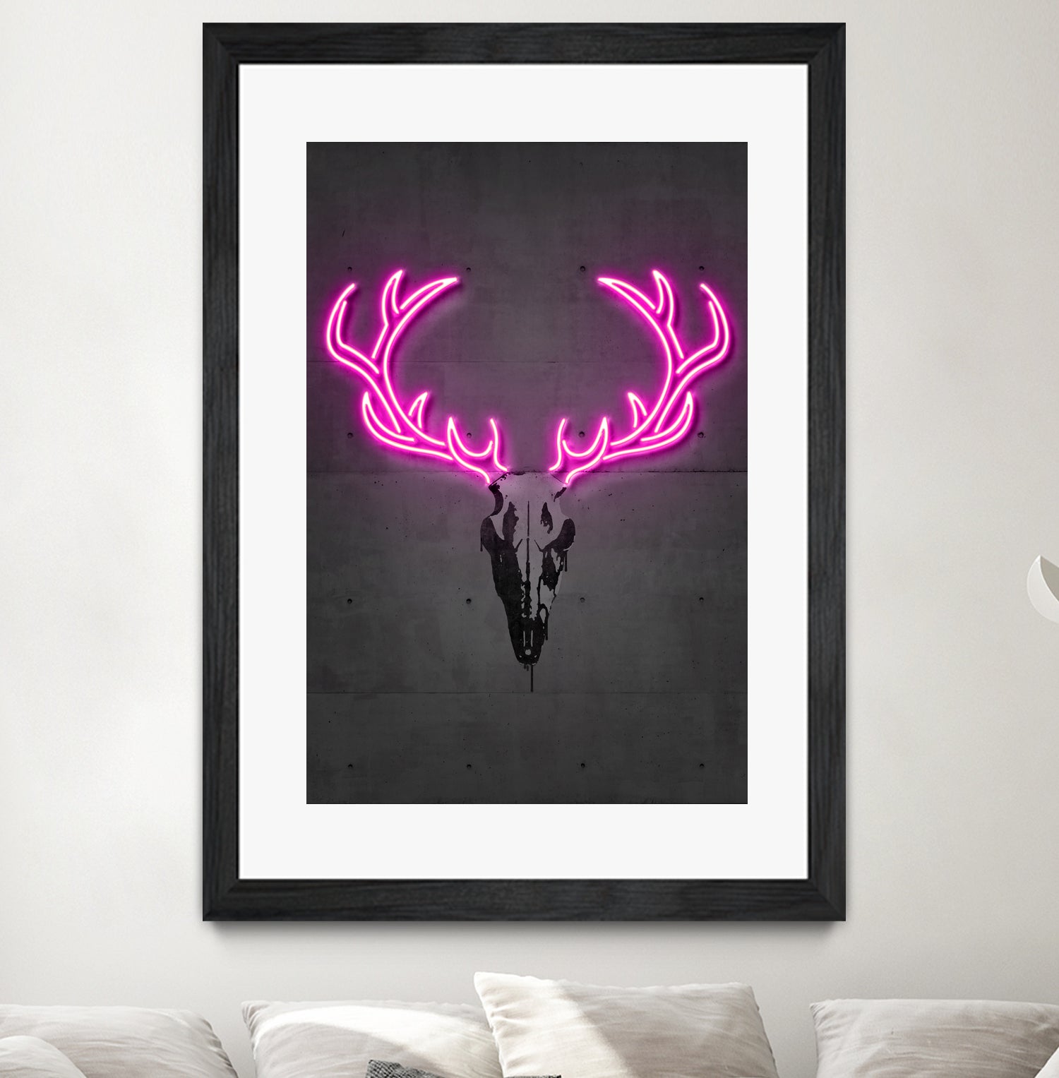 Deer skull by Octavian Mihai Mielu on GIANT ART - pink digital drawing