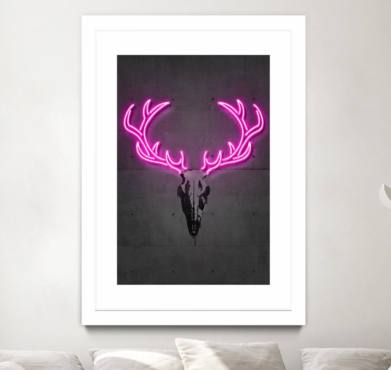 Deer skull by Octavian Mihai Mielu on GIANT ART - pink digital drawing