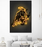 Bull by Octavian Mihai Mielu on GIANT ART - yellow digital drawing