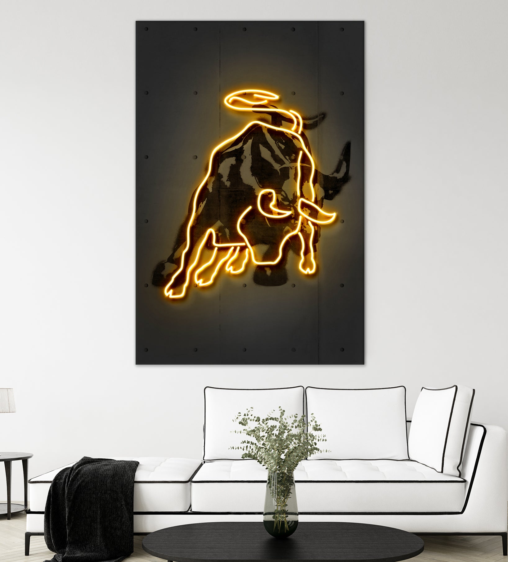 Bull by Octavian Mihai Mielu on GIANT ART - yellow digital drawing