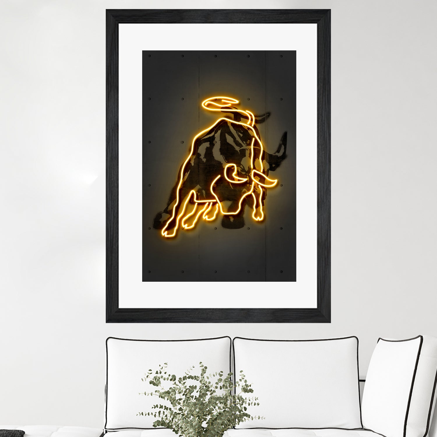 Bull by Octavian Mihai Mielu on GIANT ART - yellow digital drawing