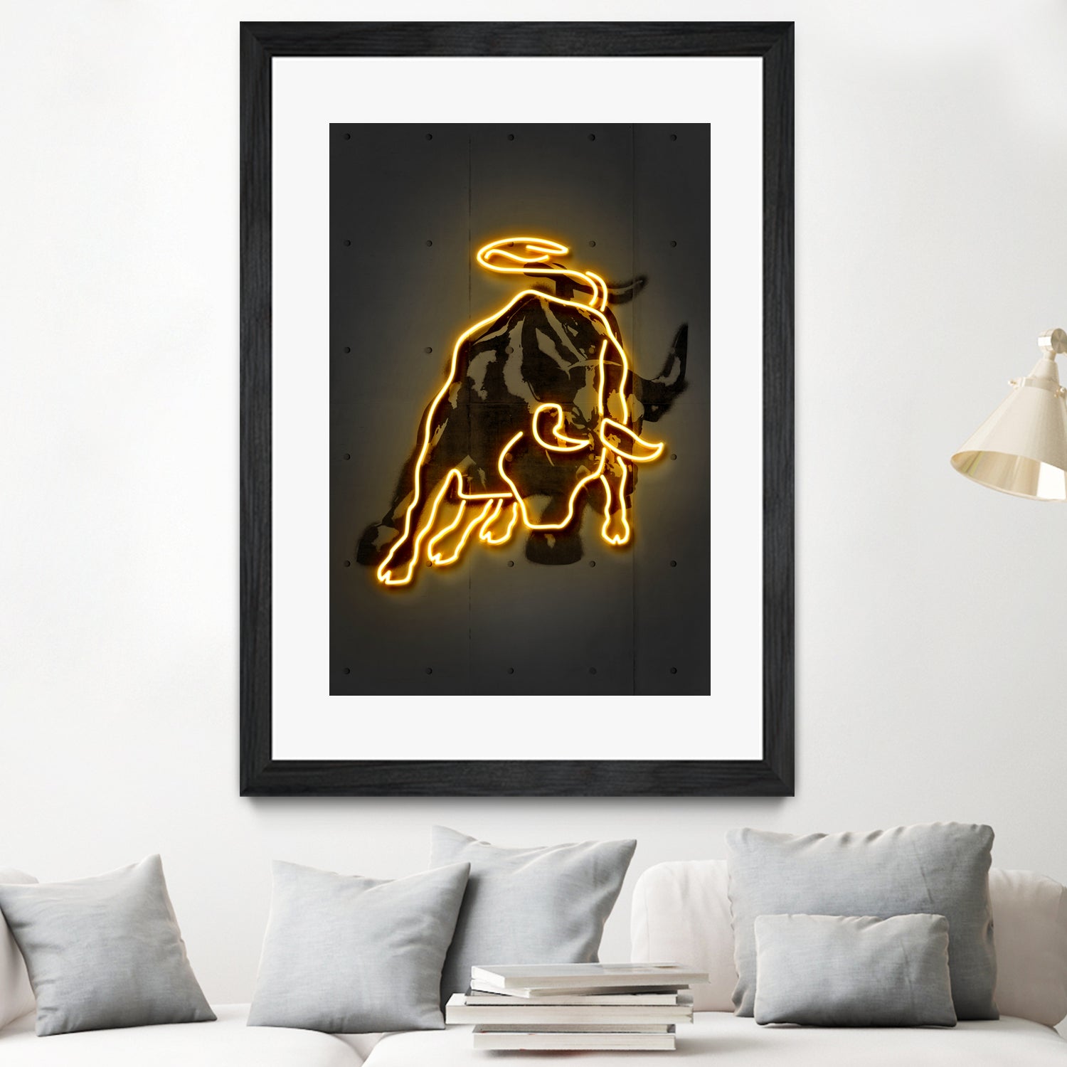 Bull by Octavian Mihai Mielu on GIANT ART - yellow digital drawing