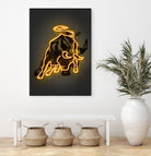 Bull by Octavian Mihai Mielu on GIANT ART - yellow digital drawing