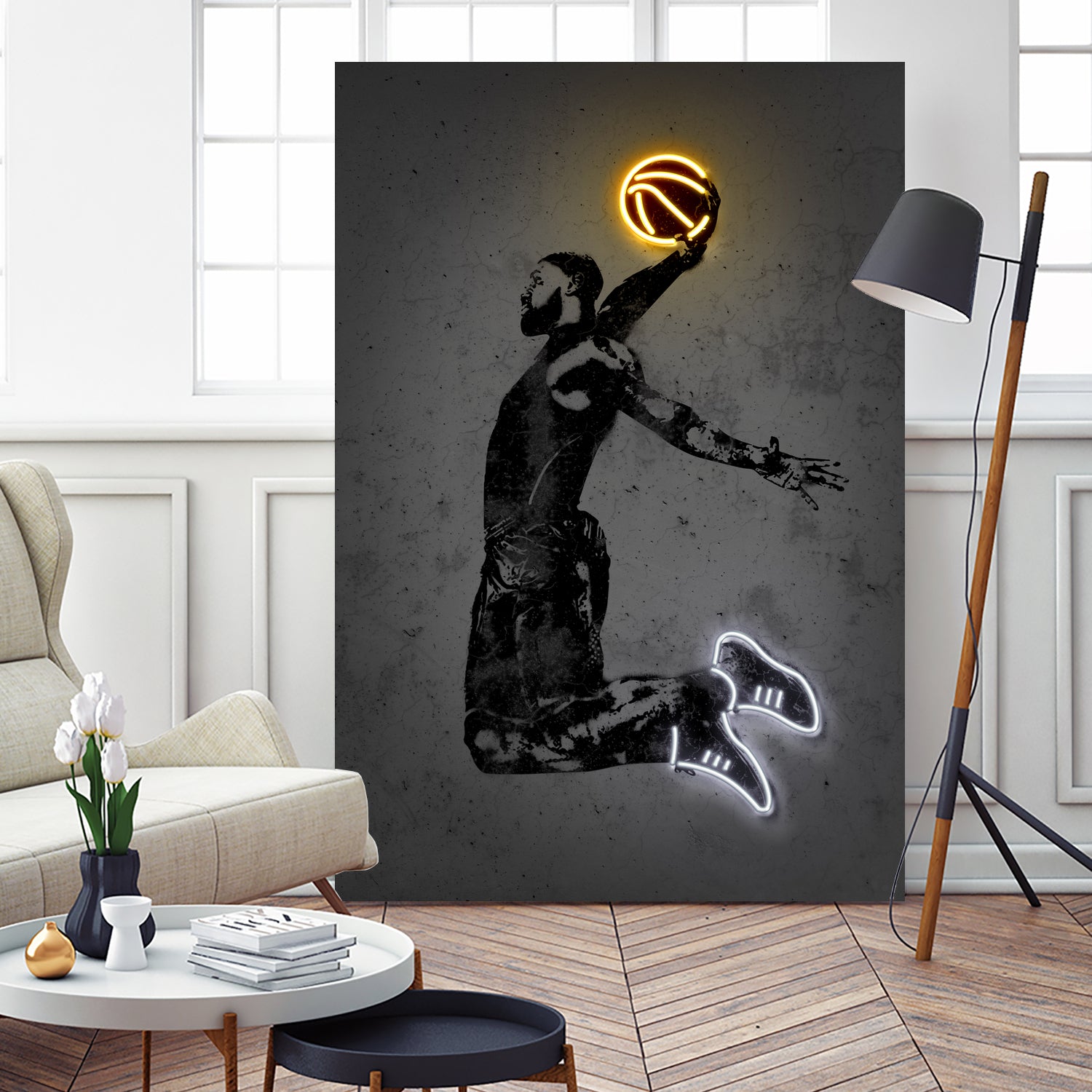 LeBron by Octavian Mihai Mielu on GIANT ART - yellow digital drawing