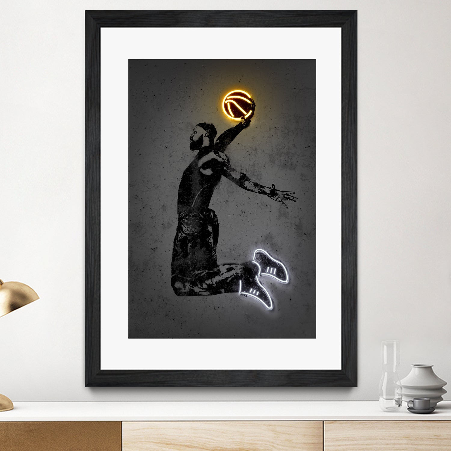 LeBron by Octavian Mihai Mielu on GIANT ART - yellow digital drawing