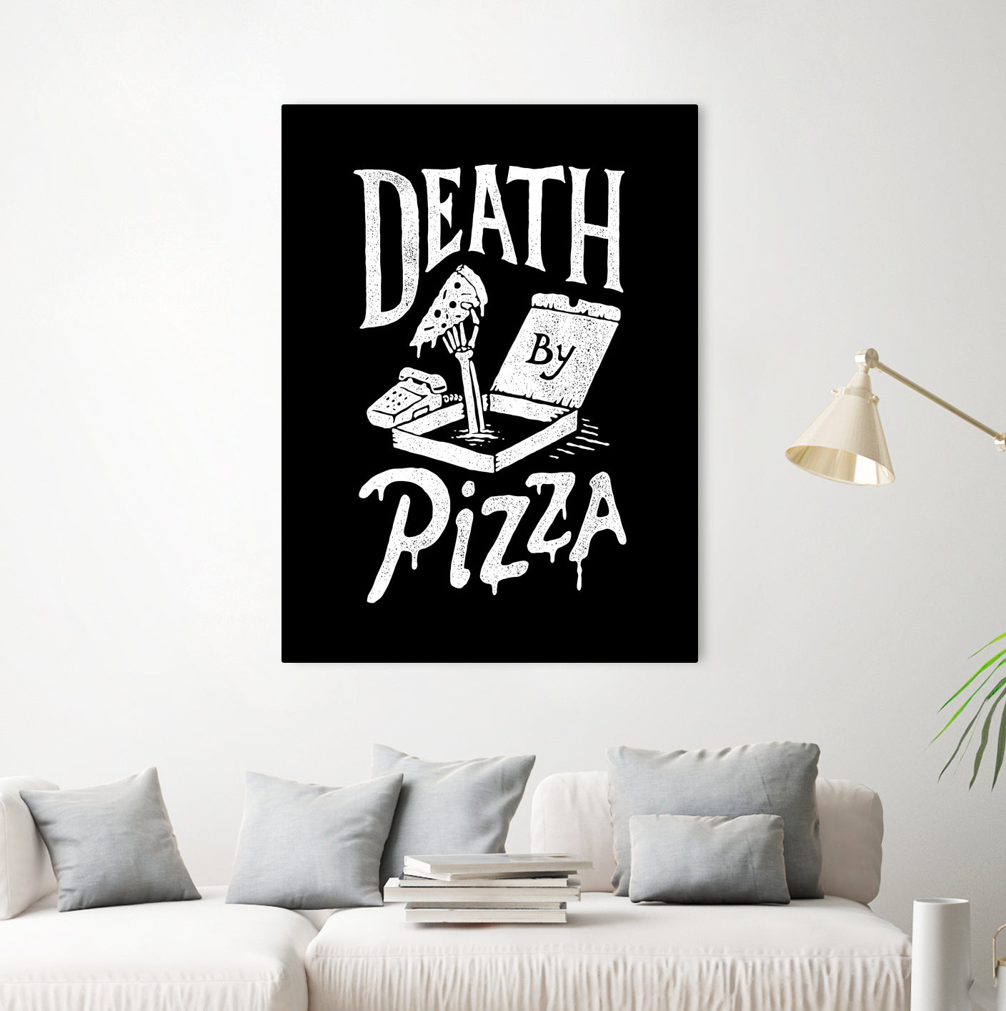 Death by Pizza by Tatak Waskitho on GIANT ART - black typography