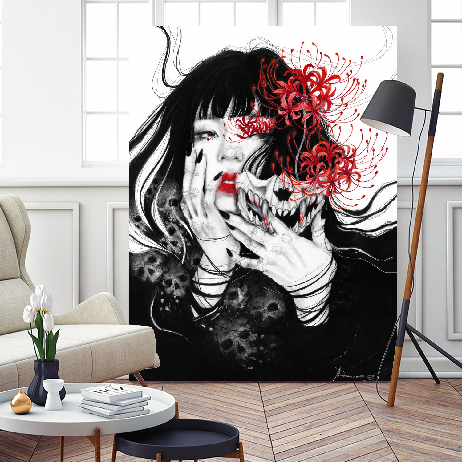 Hell Girl by Doriana Popa on GIANT ART - black mixed media