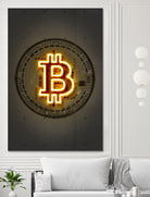 Bitcoin by Octavian Mihai Mielu on GIANT ART - yellow digital drawing