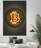 Bitcoin by Octavian Mihai Mielu on GIANT ART - yellow digital drawing