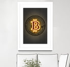 Bitcoin by Octavian Mihai Mielu on GIANT ART - yellow digital drawing