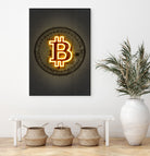 Bitcoin by Octavian Mihai Mielu on GIANT ART - yellow digital drawing