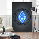 Ethereum by Octavian Mihai Mielu on GIANT ART - blue digital drawing