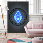 Ethereum by Octavian Mihai Mielu on GIANT ART - blue digital drawing