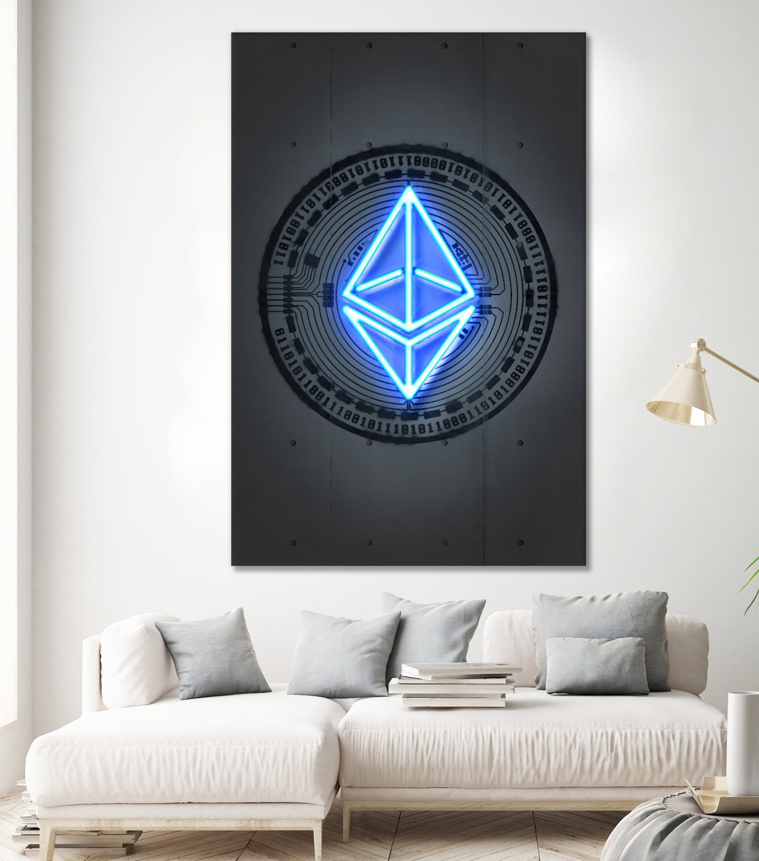 Ethereum by Octavian Mihai Mielu on GIANT ART - blue digital drawing