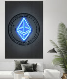 Ethereum by Octavian Mihai Mielu on GIANT ART - blue digital drawing